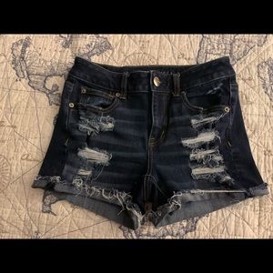 American Eagle High Rise Shortie Shorts